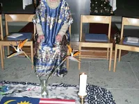 Flagge und Gewand aus Malaysia